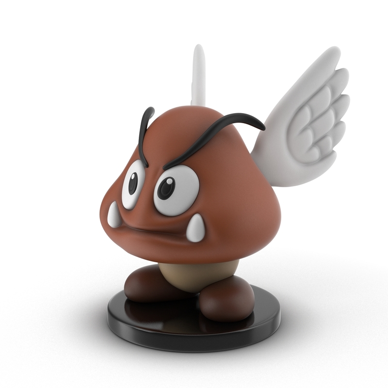 3d model flying goomba toy