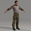 3d military male soldier set