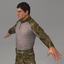 3d military male soldier set