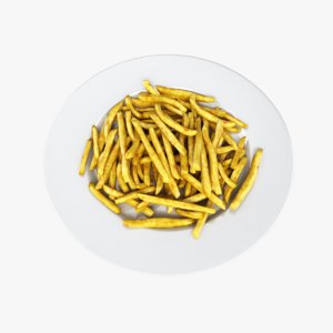 3d model french fries plate