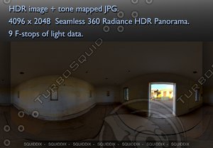 WORLD WAR TWO BUNKER INTERIOR - 1 360 HDR PANORAMA #164