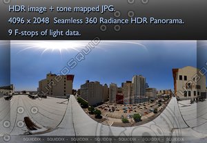 CITY HIGHRISE ROOF TOP DAY 2 360 HDR PANORAMA # 240