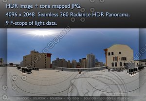 CITY HIGHRISE ROOF TOP DAY 3 360 HDR PANORAMA # 241