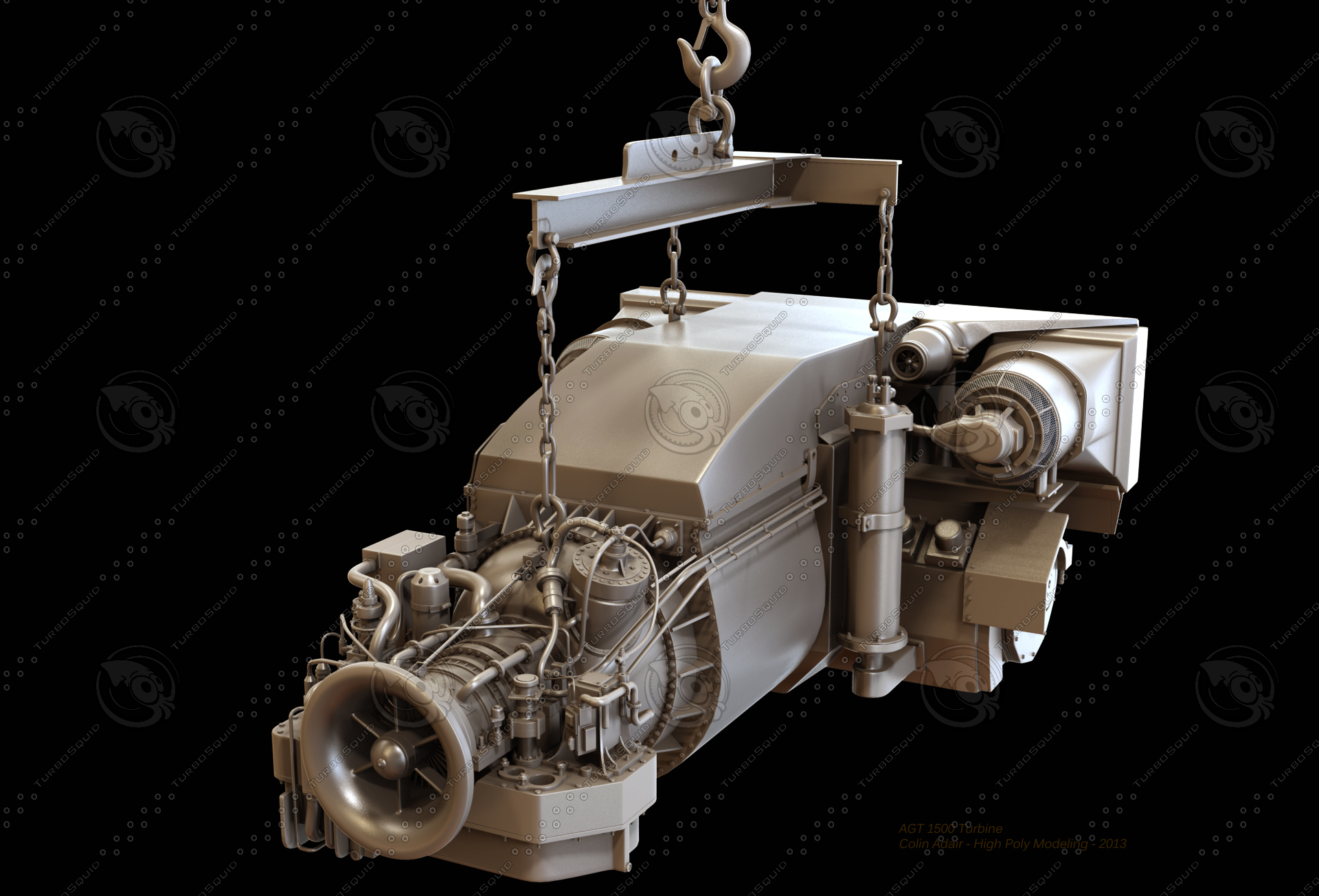 3d model of agt 1500 turbine