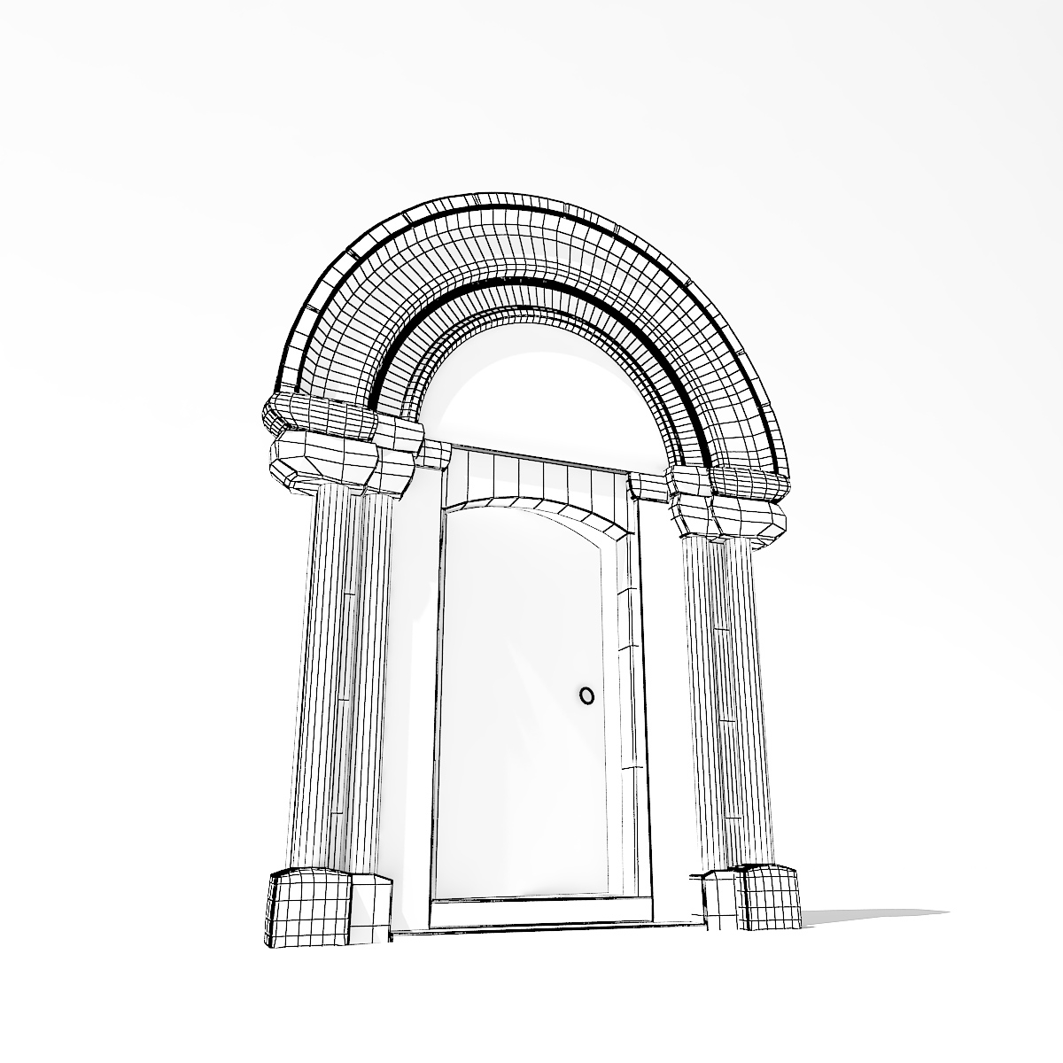 historic door 3d obj