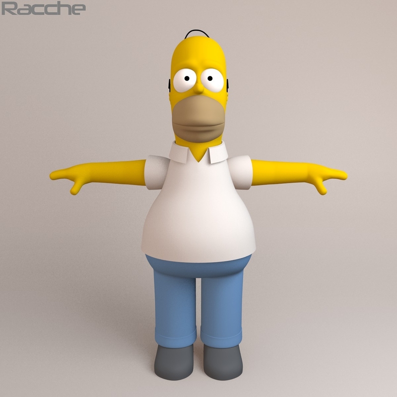 3d homer simpson model