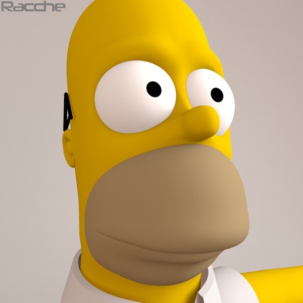 3d homer simpson model