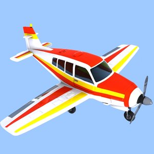 3d cartoon trainer aircraft