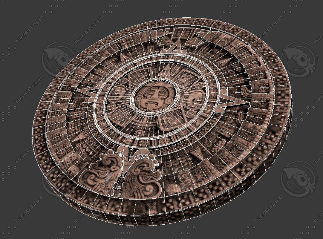 3d mayan calendar model