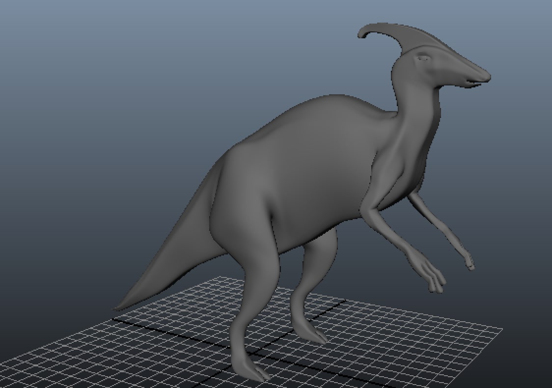 副栉龙属3d模型