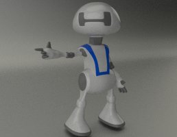 free fully rigged sci-fi robot 3d model