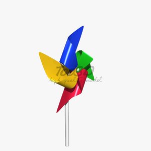 3d colorful windmill toy model