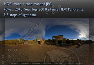 WORLD WAR TWO BUNKERS EXTERIOR 360 HDR PANORAMA #161
