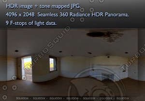 WORLD WAR TWO BUNKER INTERIOR - 3 360 HDR PANORAMA #163