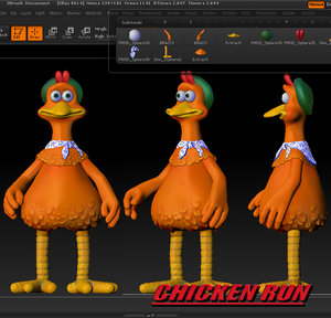 3ds character chicken run