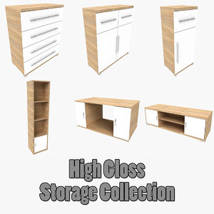 3d cupboard shelf coffee table model