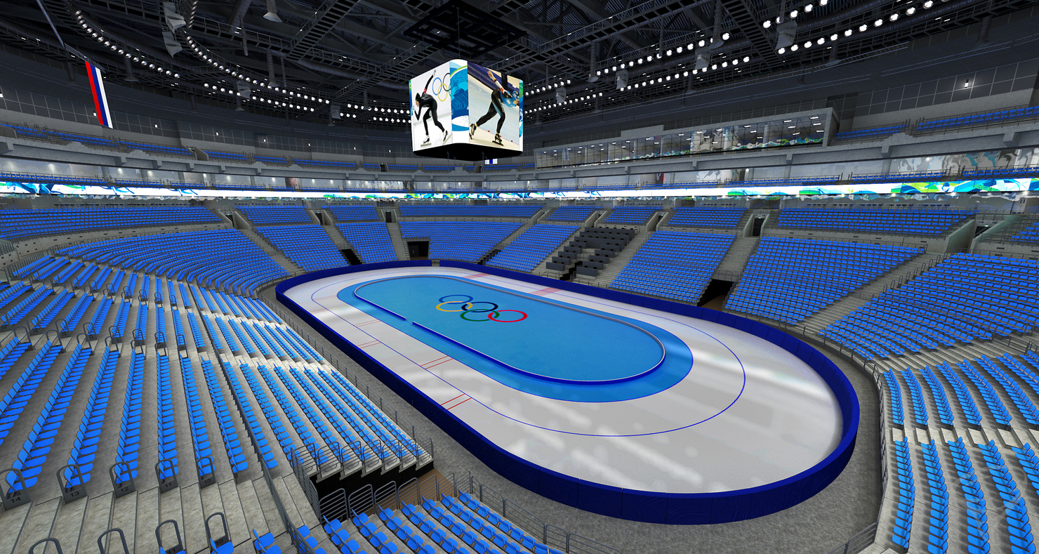 3d max speed skating arena