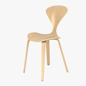 norman cherner chair 3d model