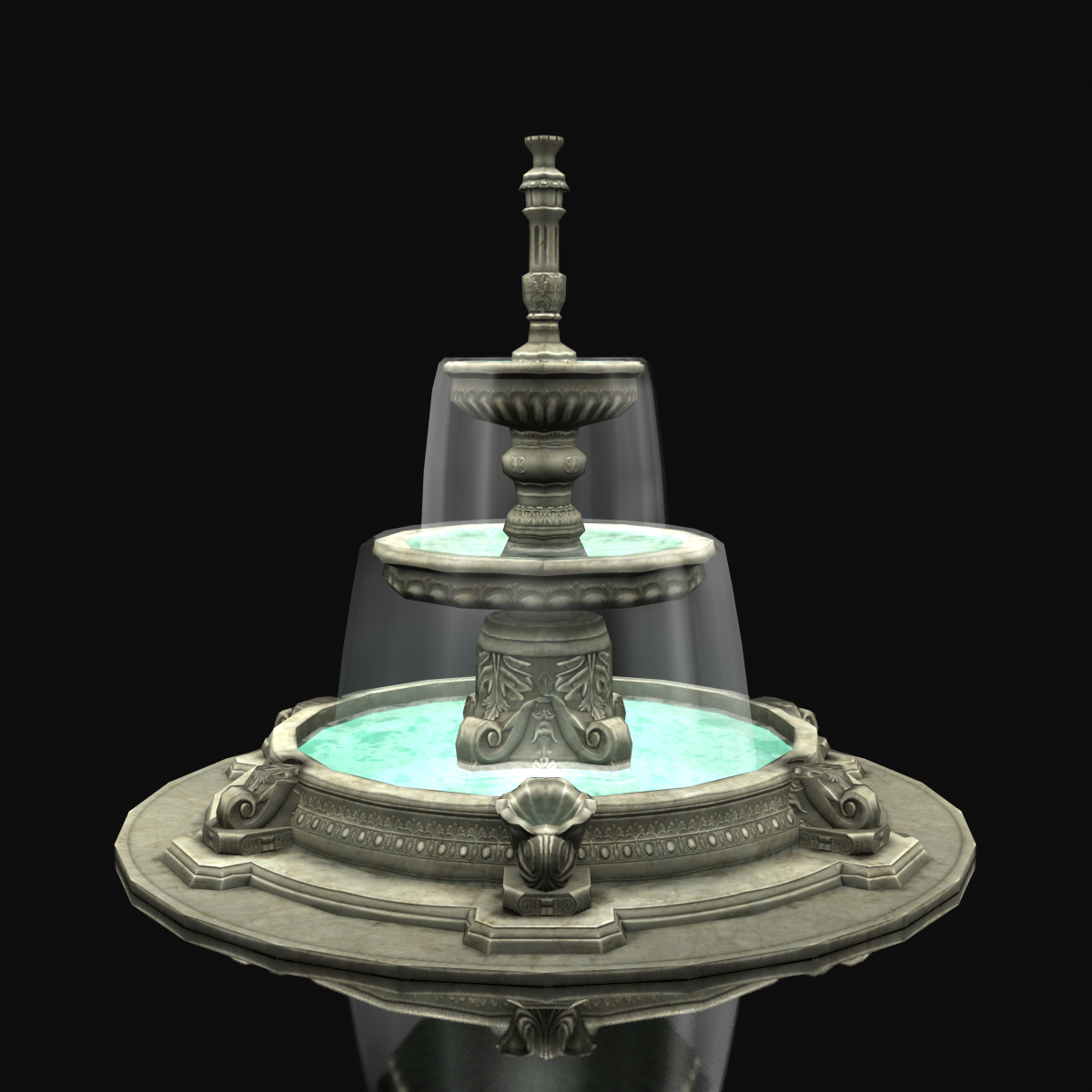 3d model fountain ornate