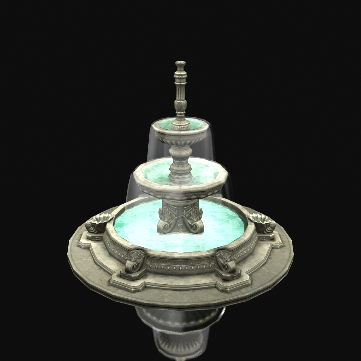 3d model fountain ornate