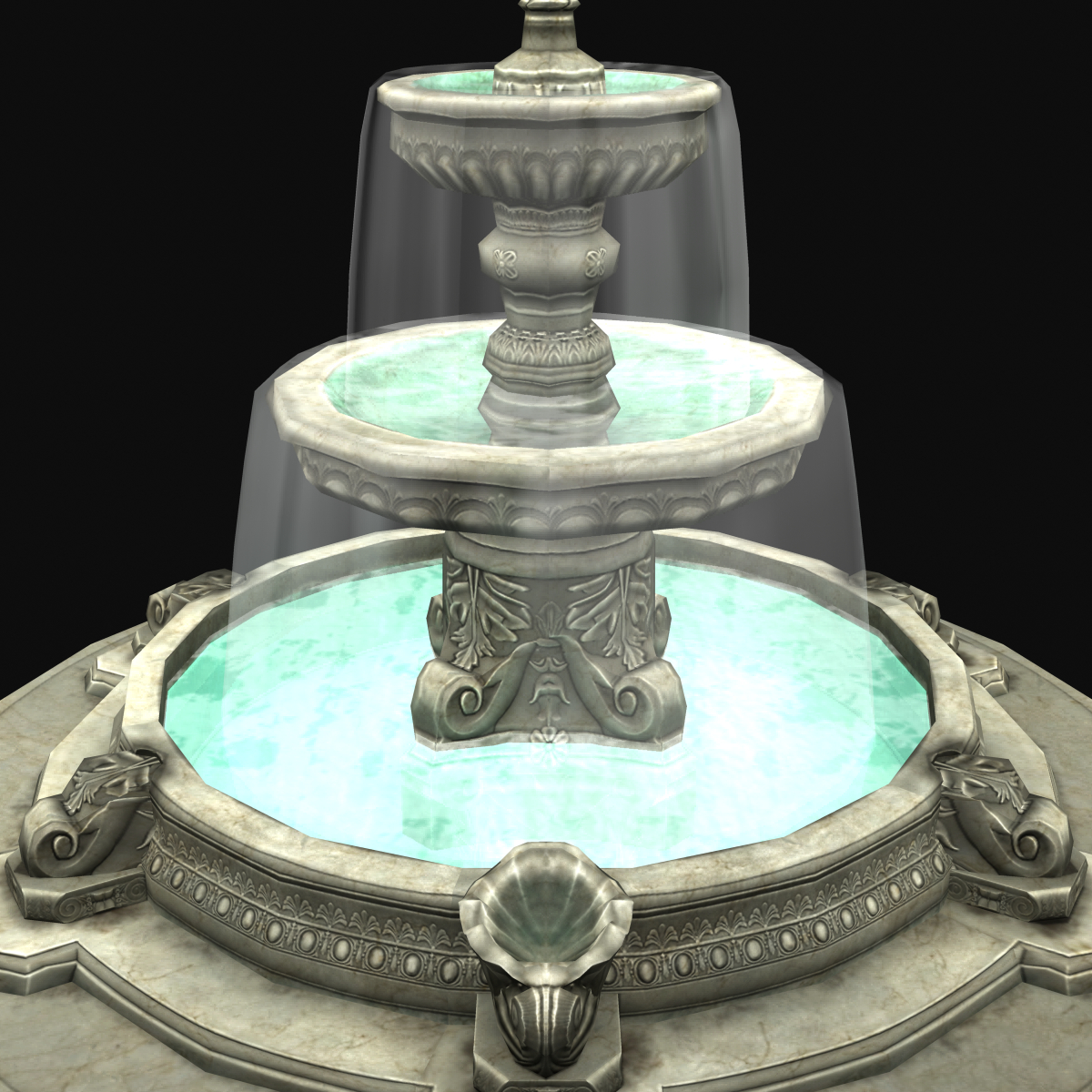 3d model fountain ornate