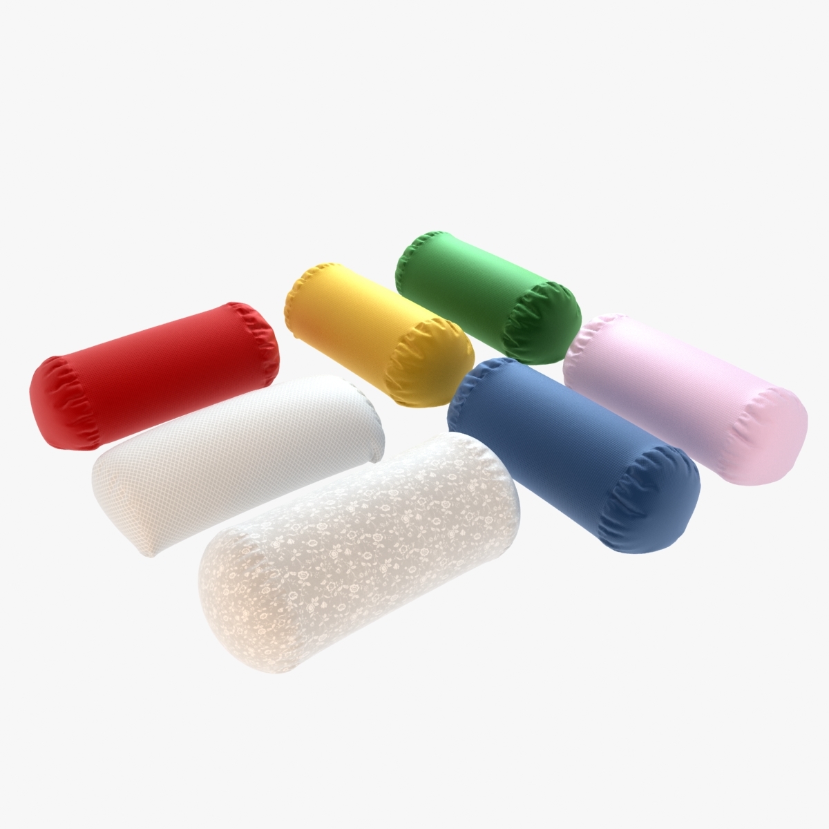 3d model cylinder pillows
