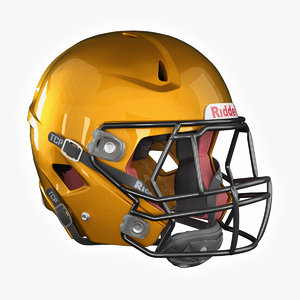 american football helmet riddell 3d model