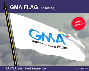 GMA (kapuso) animated flag