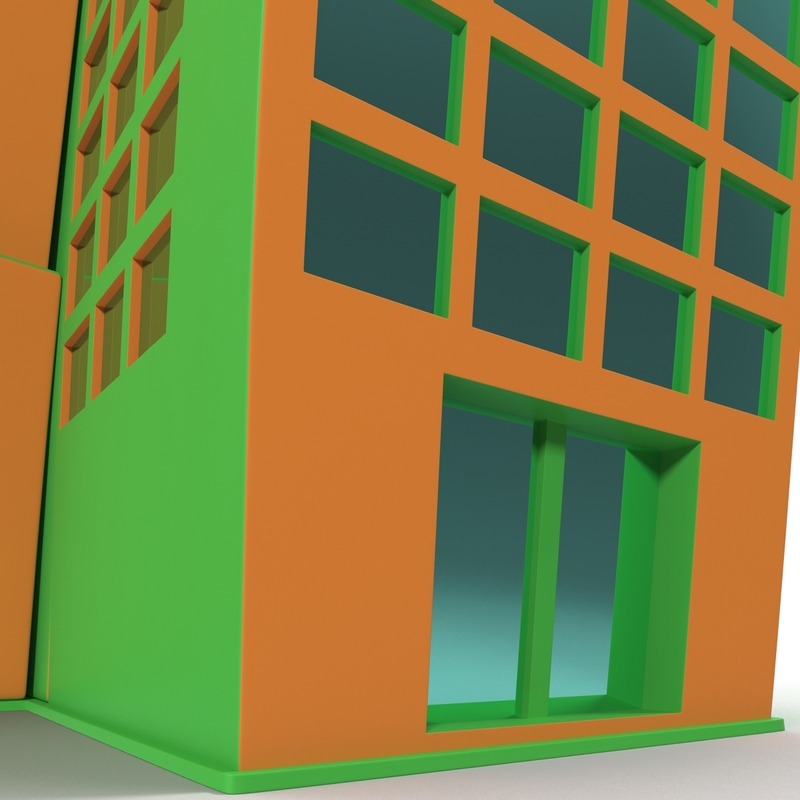 cartoon building 3d max