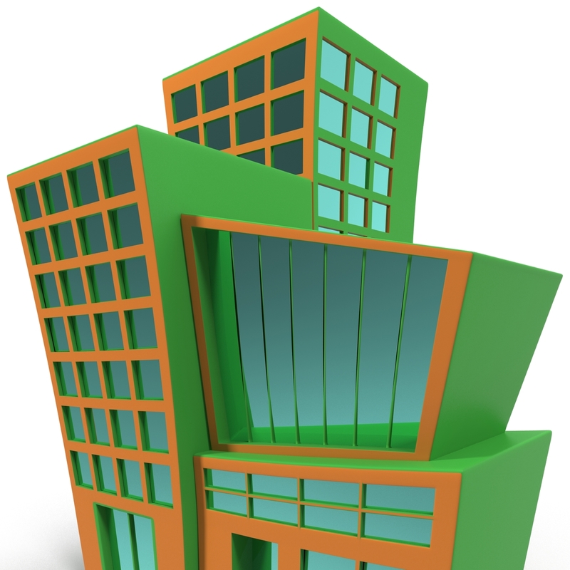 cartoon building 3d max