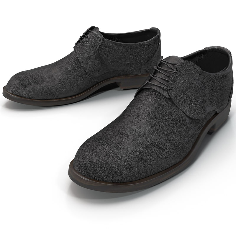 mens black shoes 3d model