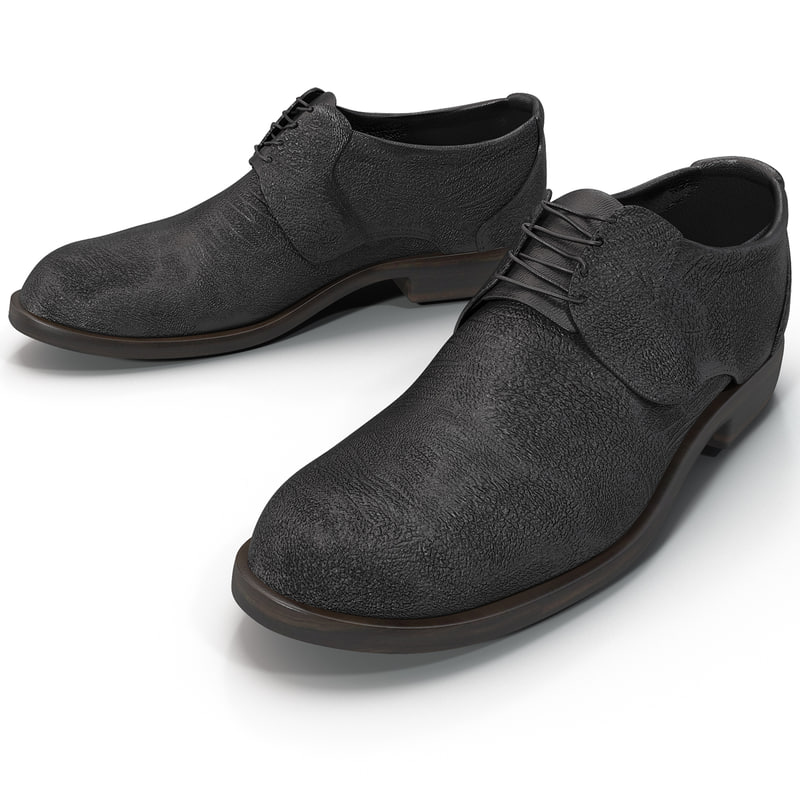 mens black shoes  3d model 