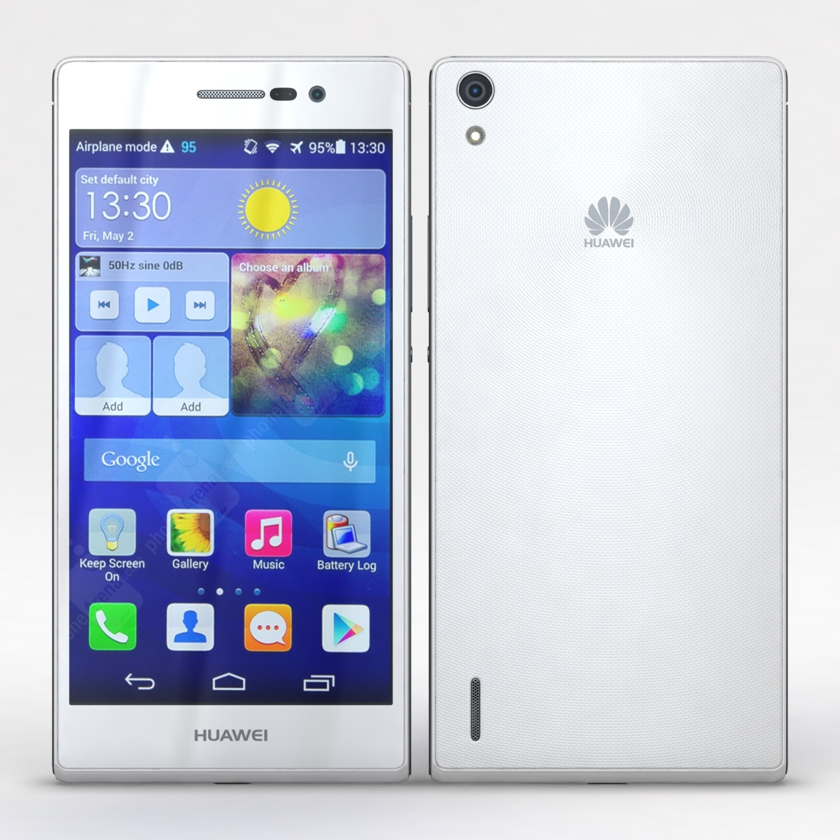 huawei ascend p7 white 3d model