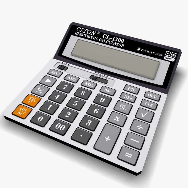 3d calculator model