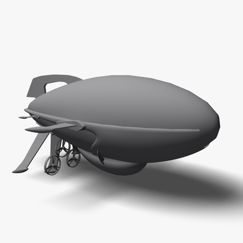 3d model airship air ship