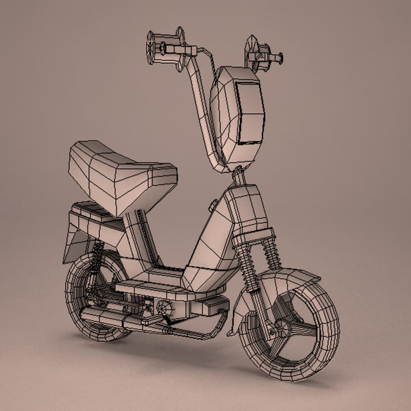 3d cartoon scooter motorcycle