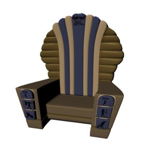 egyptian throne 3d model