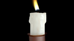 realistic candle flame animation 3d blend