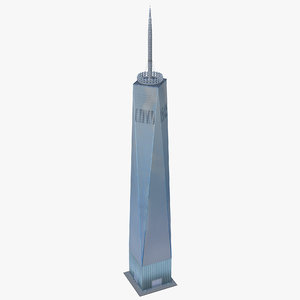 3d model world trade center low-poly