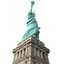 3d statue liberty low-poly model