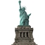 3d statue liberty low-poly model