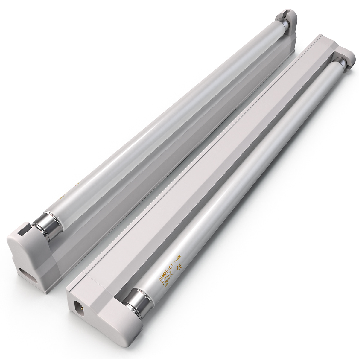 24 Fluorescent Fixture Light 3d Model Fluorescent Strip Luminaire