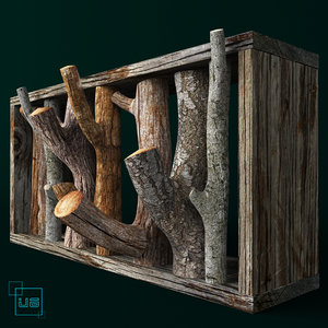 hanger wood bath 3d model