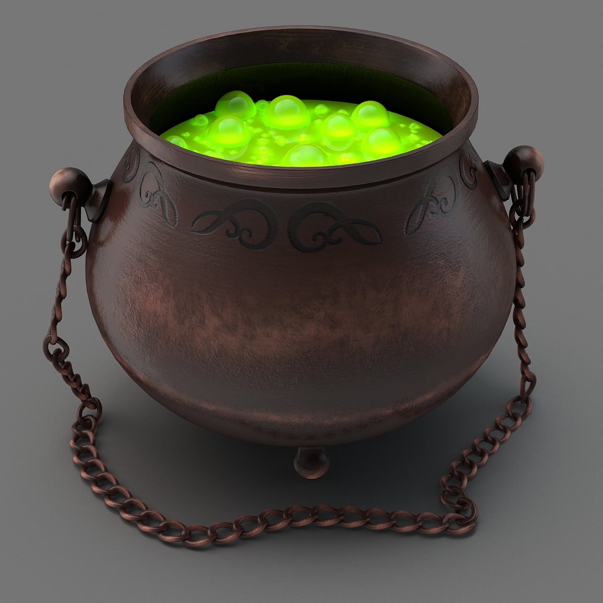 witch s cauldron 3d model