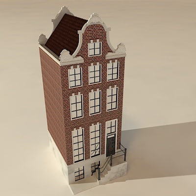  3d  model  dutch  house