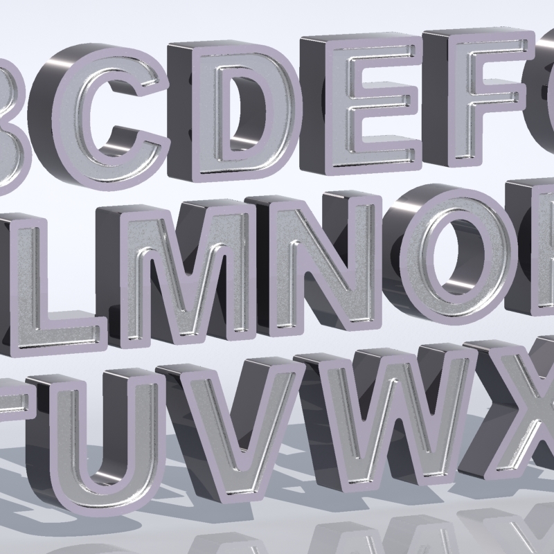 3d Abc Text Model