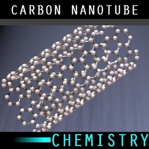 molecule carbon nanotubes 3d model