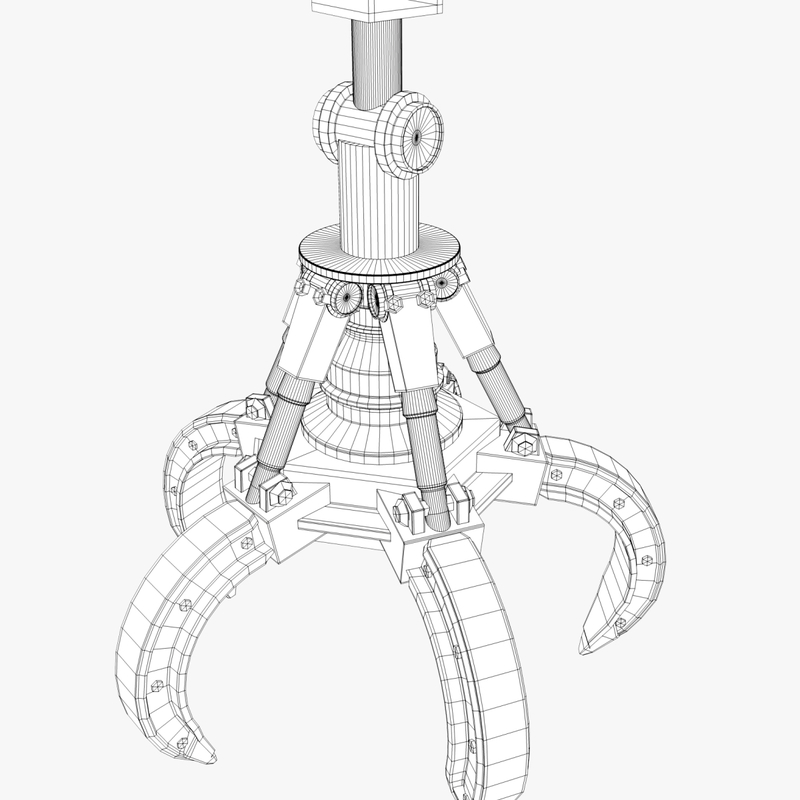 3d model claw arm