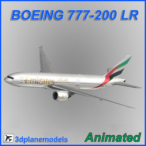 boeing 777-200lr 3d model