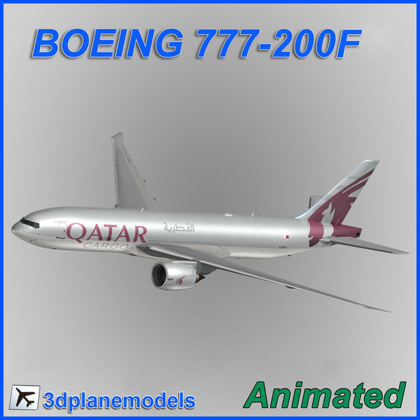 3d boeing 777-200f cargo